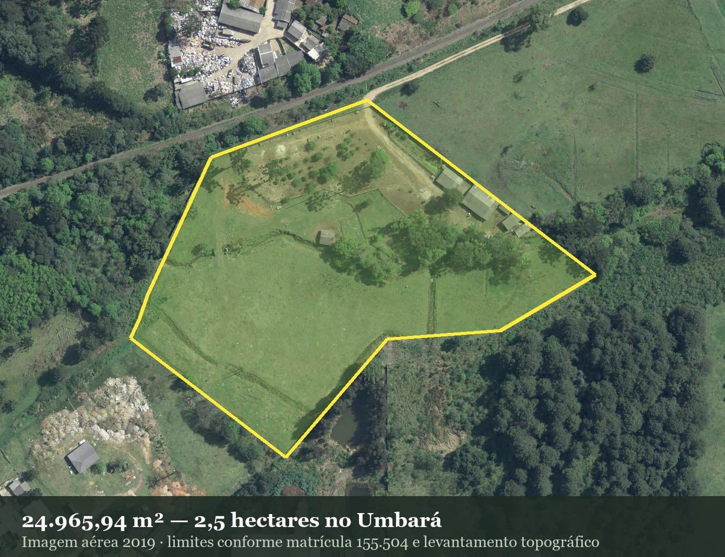 Gleba de 2,5 hectares no Umbará
